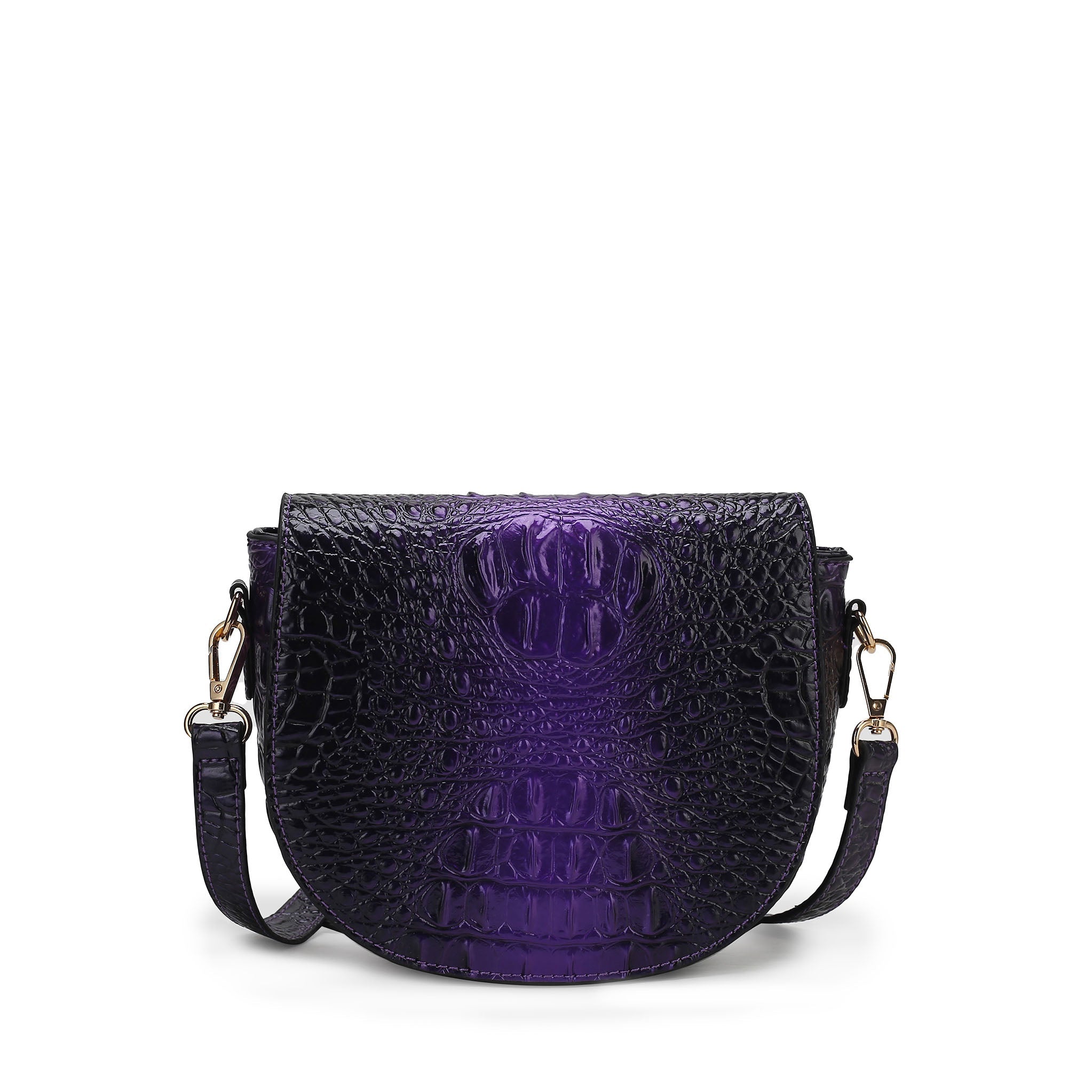 Amalia Croc-Embossed Crossbody Bag - Image 8