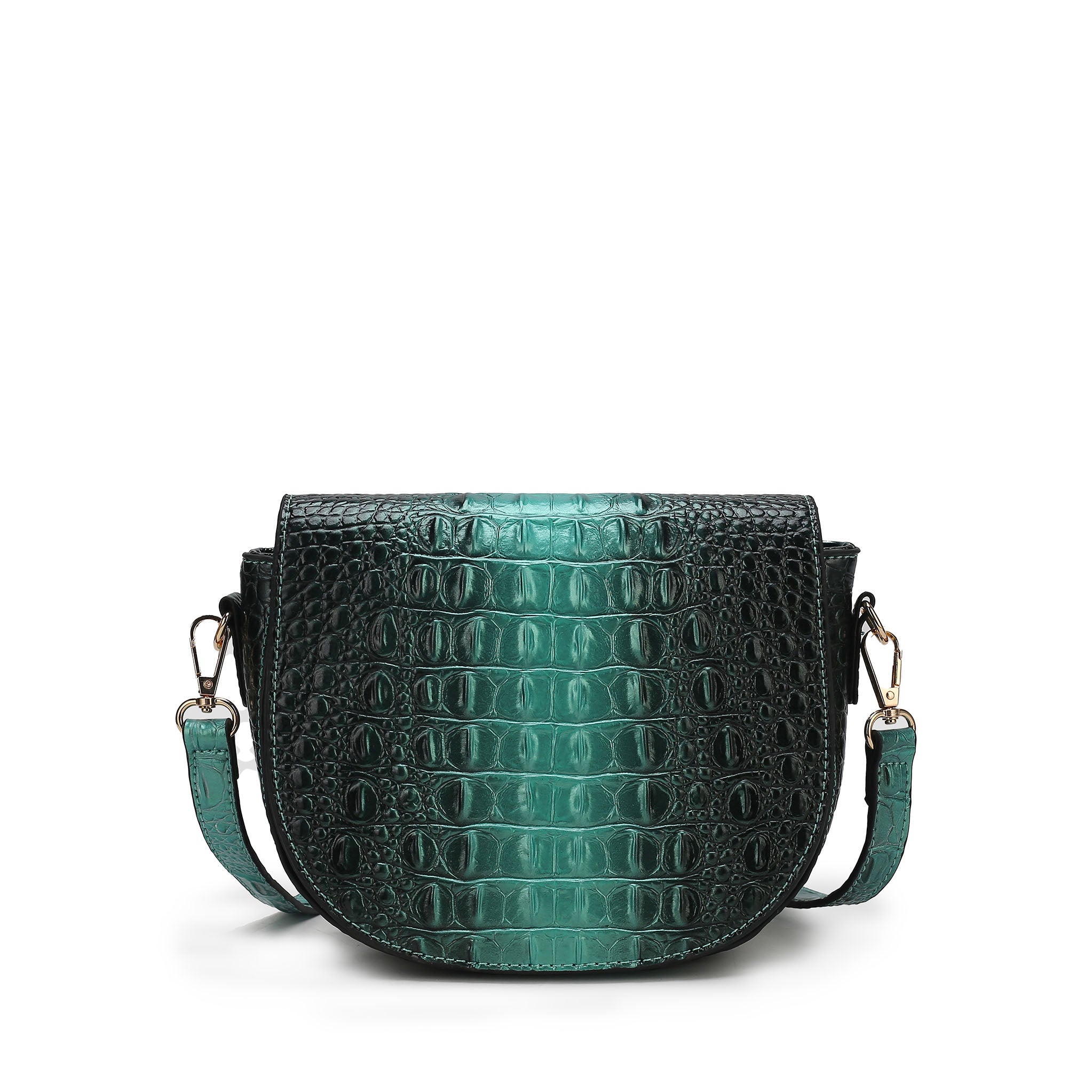 Amalia Croc-Embossed Crossbody Bag - Image 9