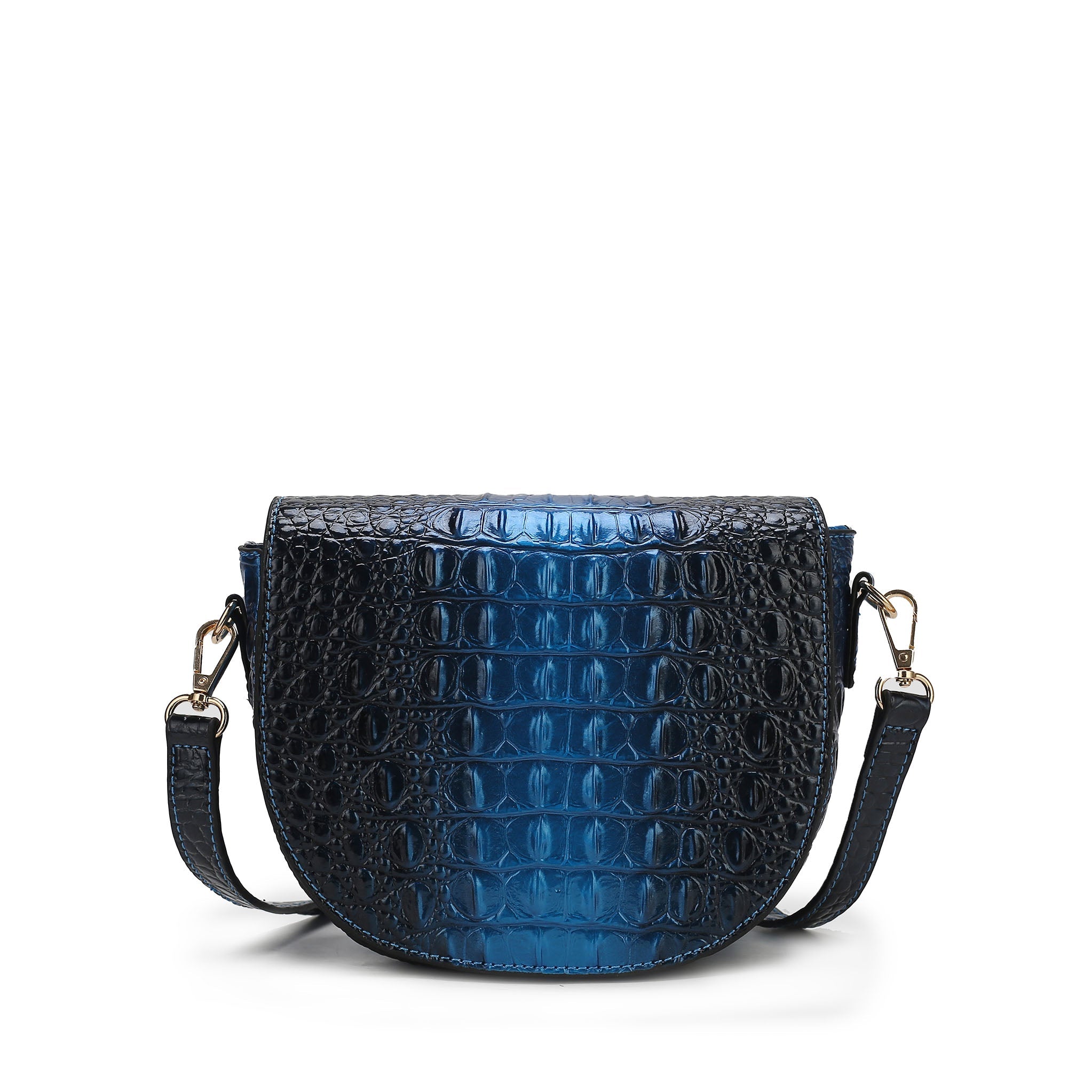 Amalia Croc-Embossed Crossbody Bag - Image 6