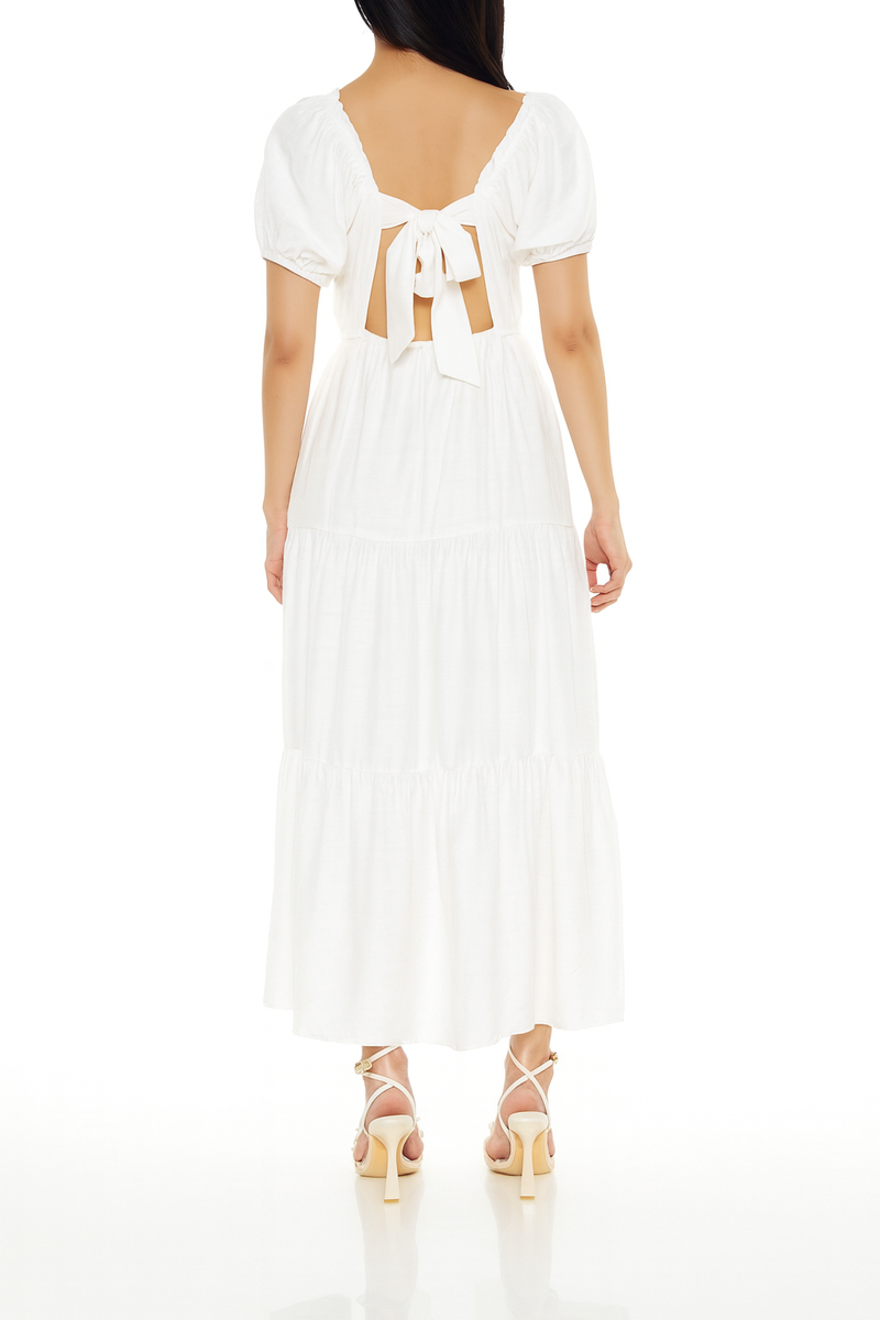Tiered Puff-Sleeve Maxi Dress - Image 6