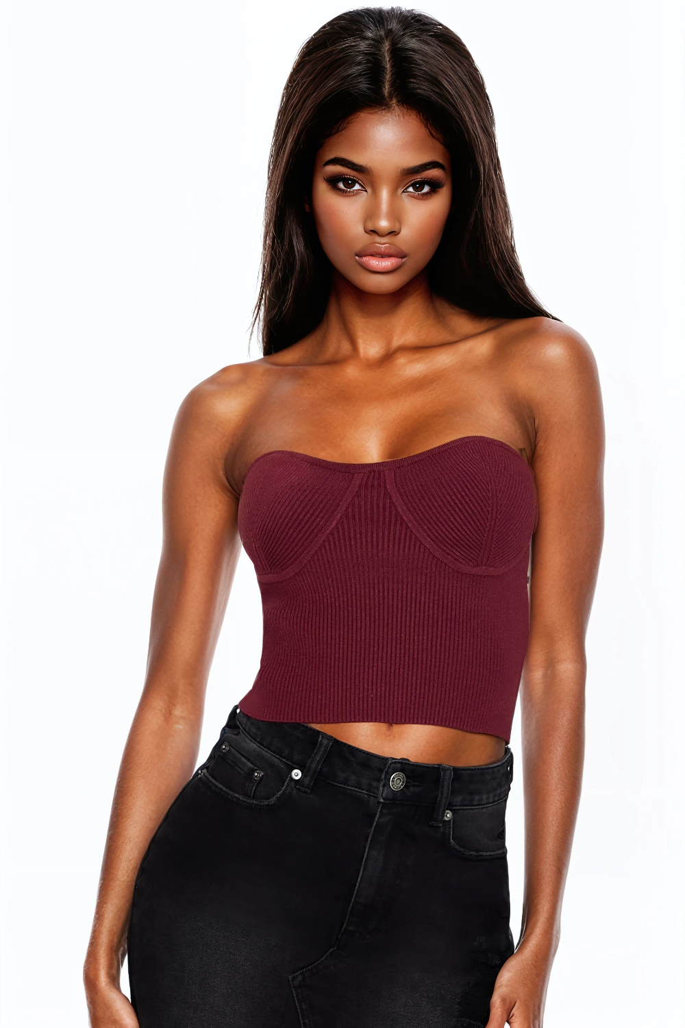 Sweater-Knit Tube Top - Image 6