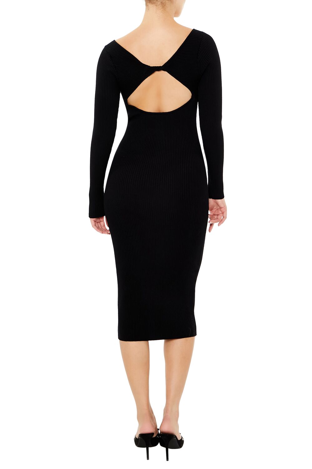 Twist-Back Midi Sweater Dress - Image 4
