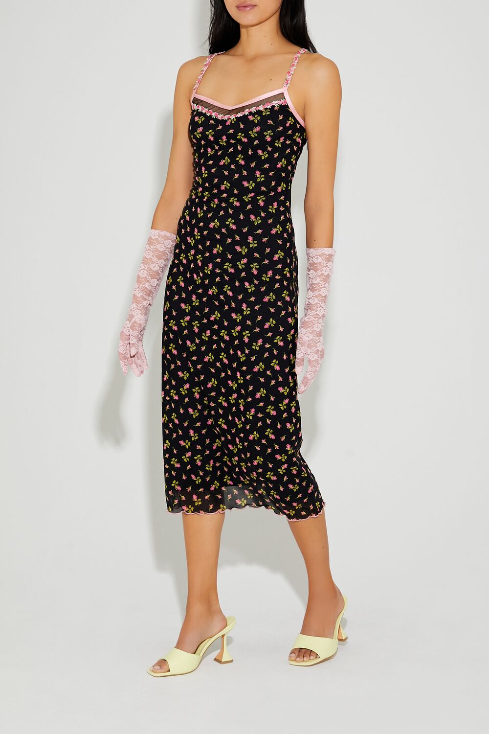 Betsey Johnson Floral Midi Dress - Image 3