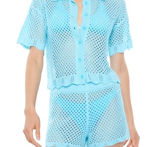 Crochet Swim Cover-Up Shirt