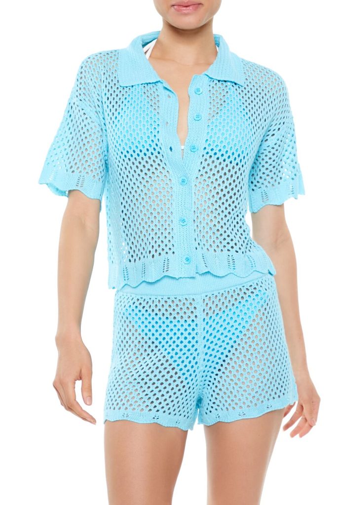Crochet Swim Cover-Up Shirt