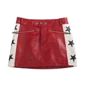 Jeep Faux Leather Mini Skirt