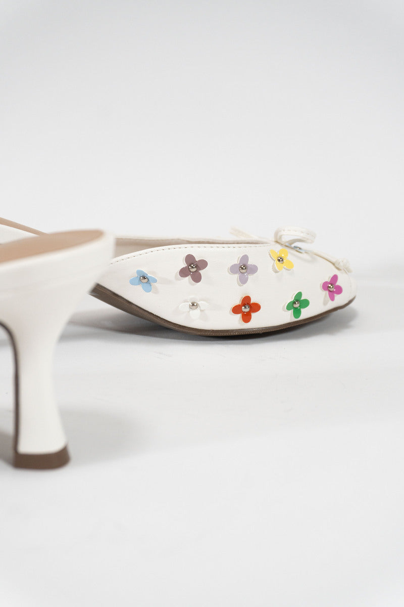 Floral Embellished Heeled Mules - Image 2