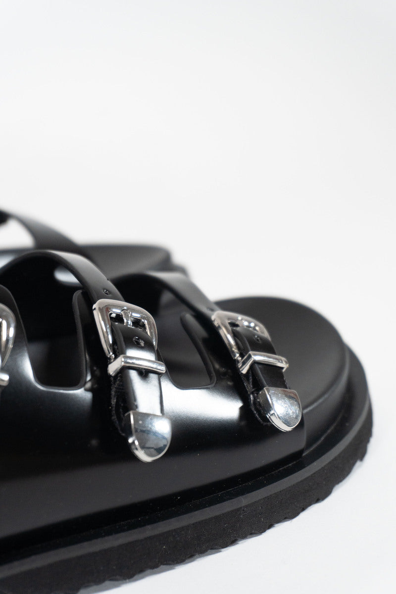 Chunky Faux Leather Sandals - Image 2