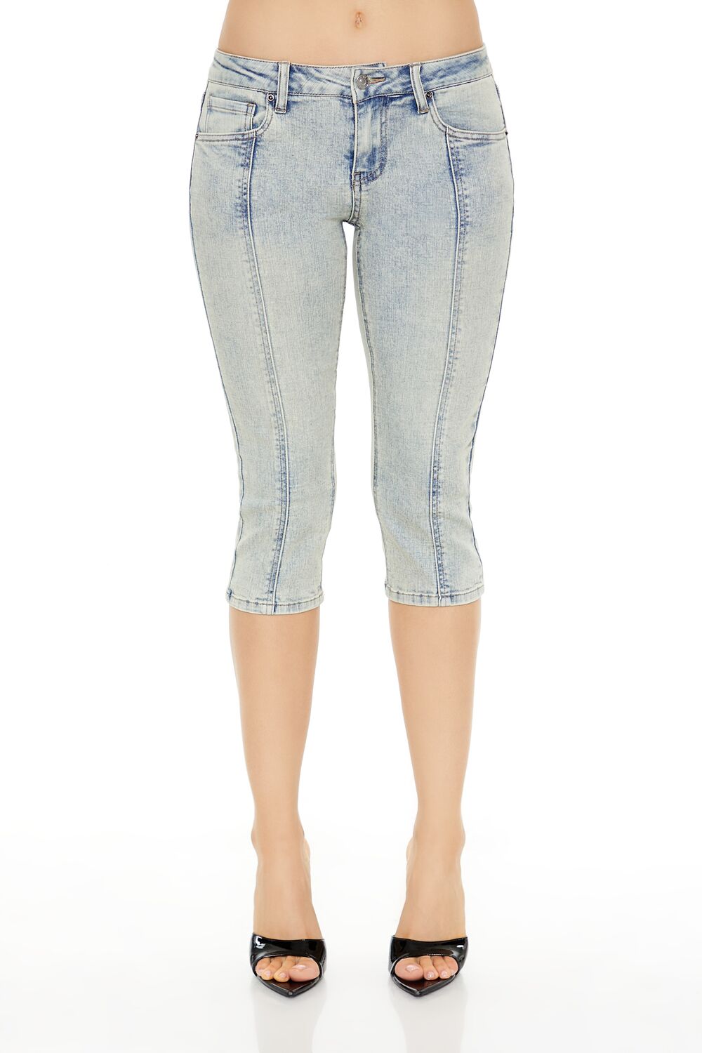 Mineral Wash Low-Rise Capri Jeans - Image 2
