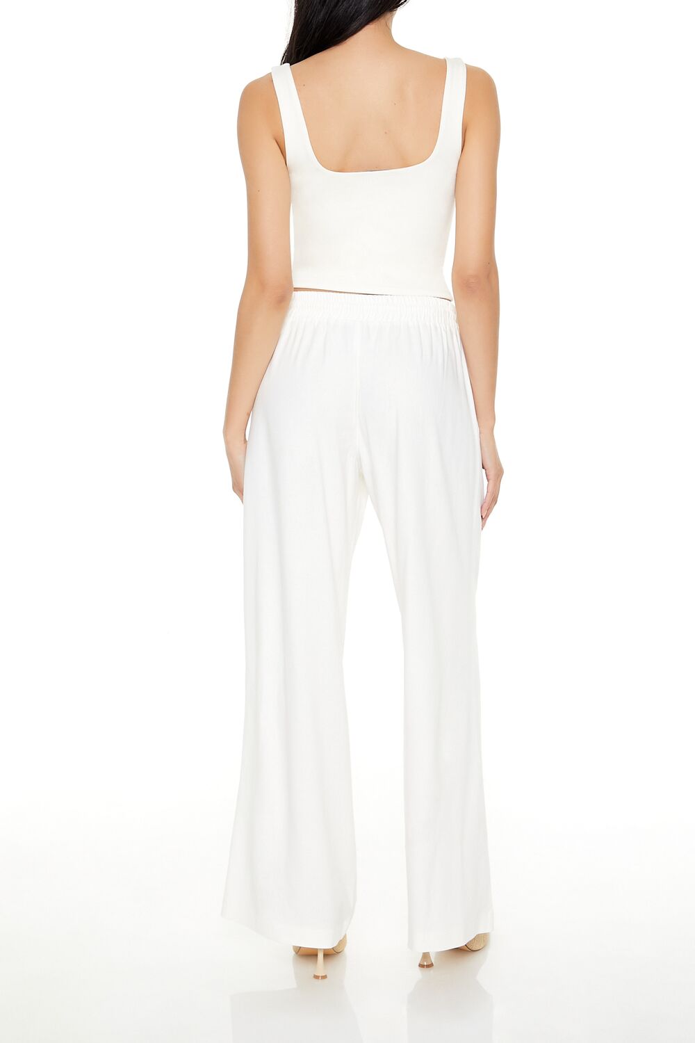 Shirred Tie-Waist Wide-Leg Pants - Image 4