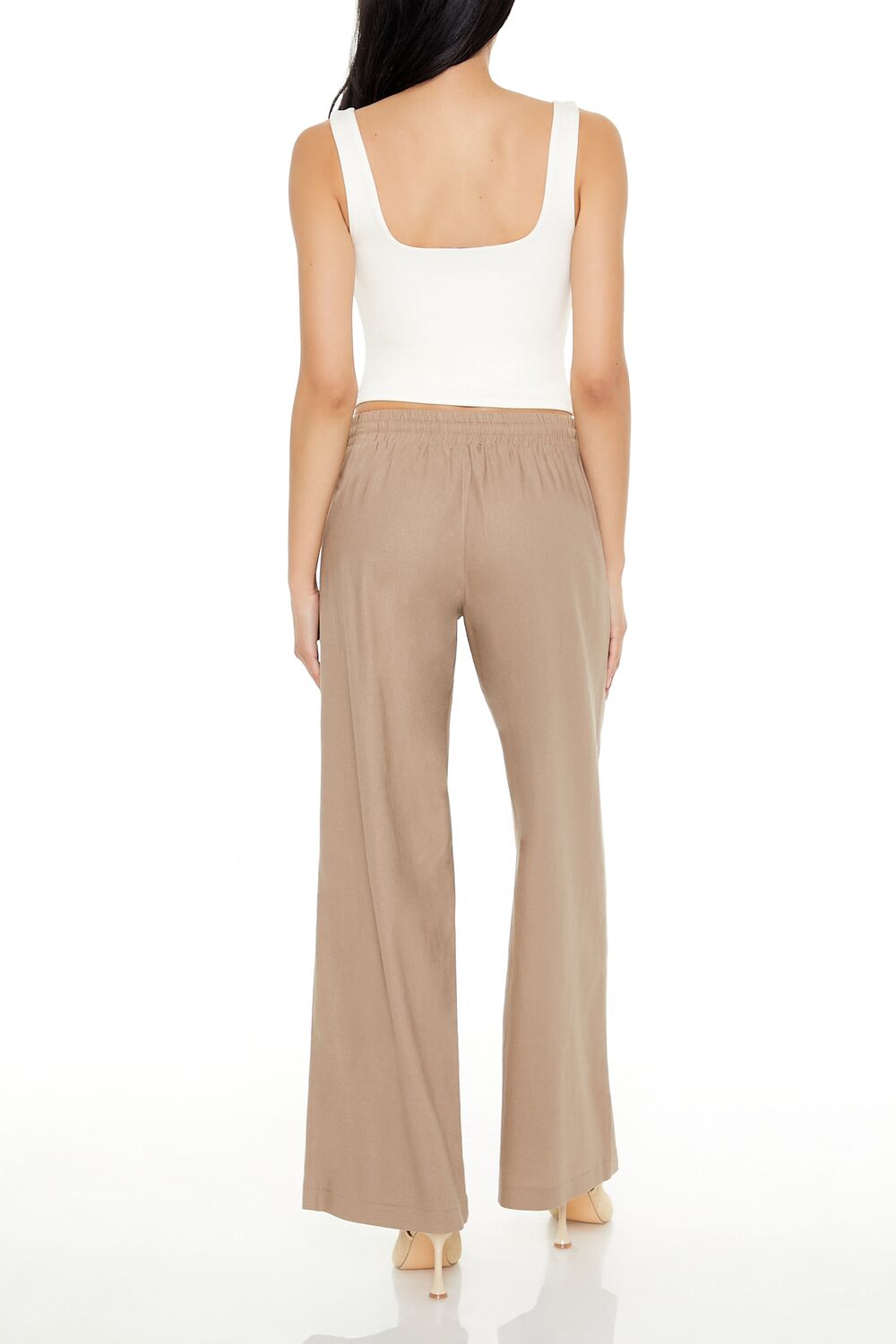 Shirred Tie-Waist Wide-Leg Pants - Image 14