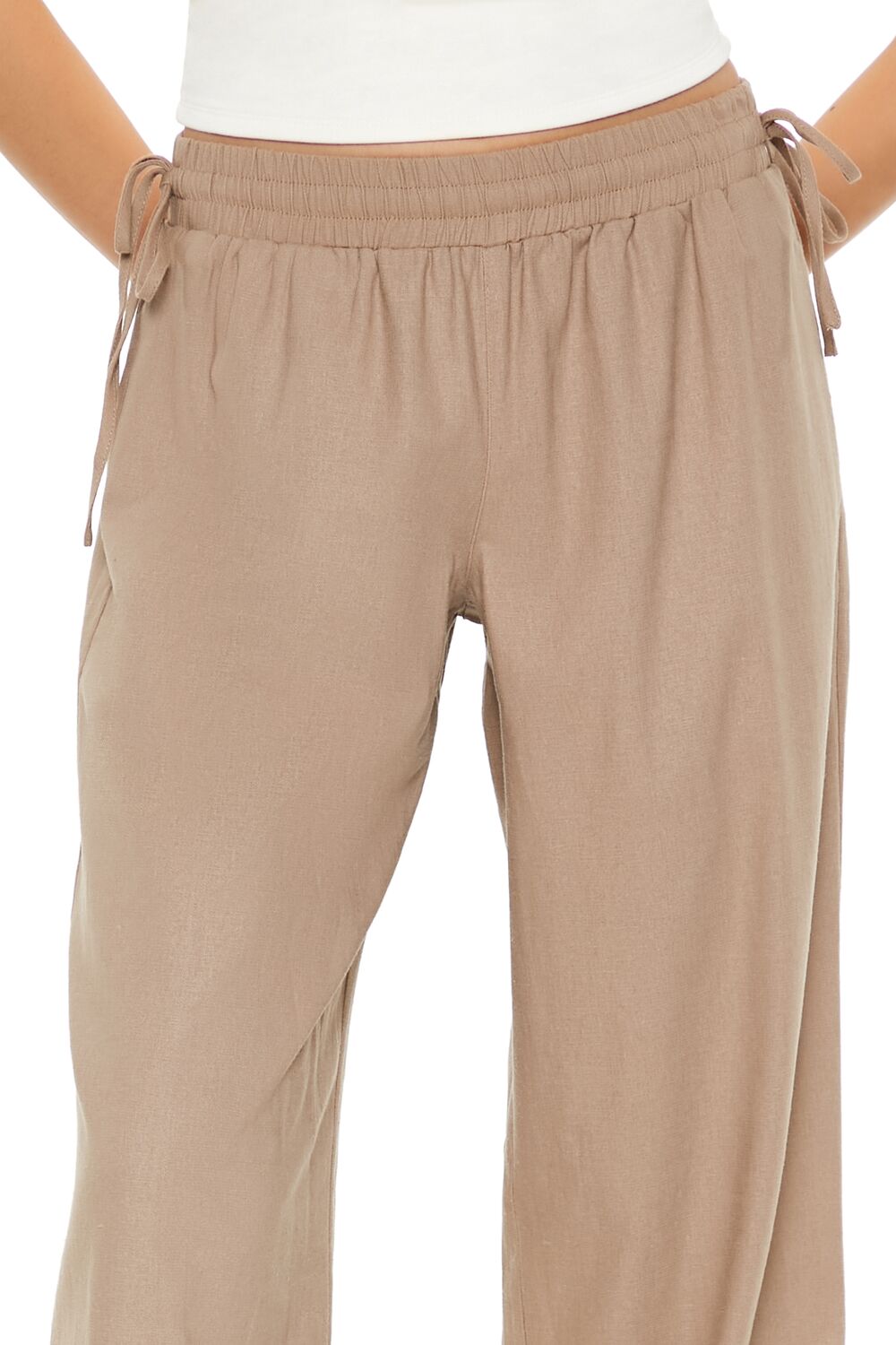 Shirred Tie-Waist Wide-Leg Pants - Image 15