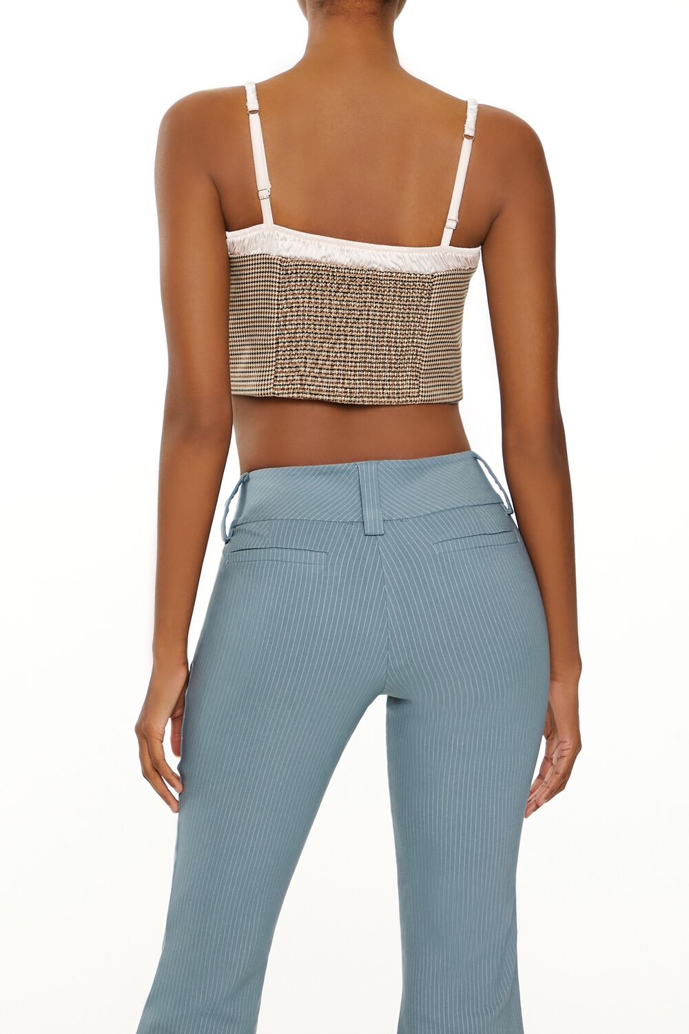 Houndstooth Cropped Bustier Cami - Image 4