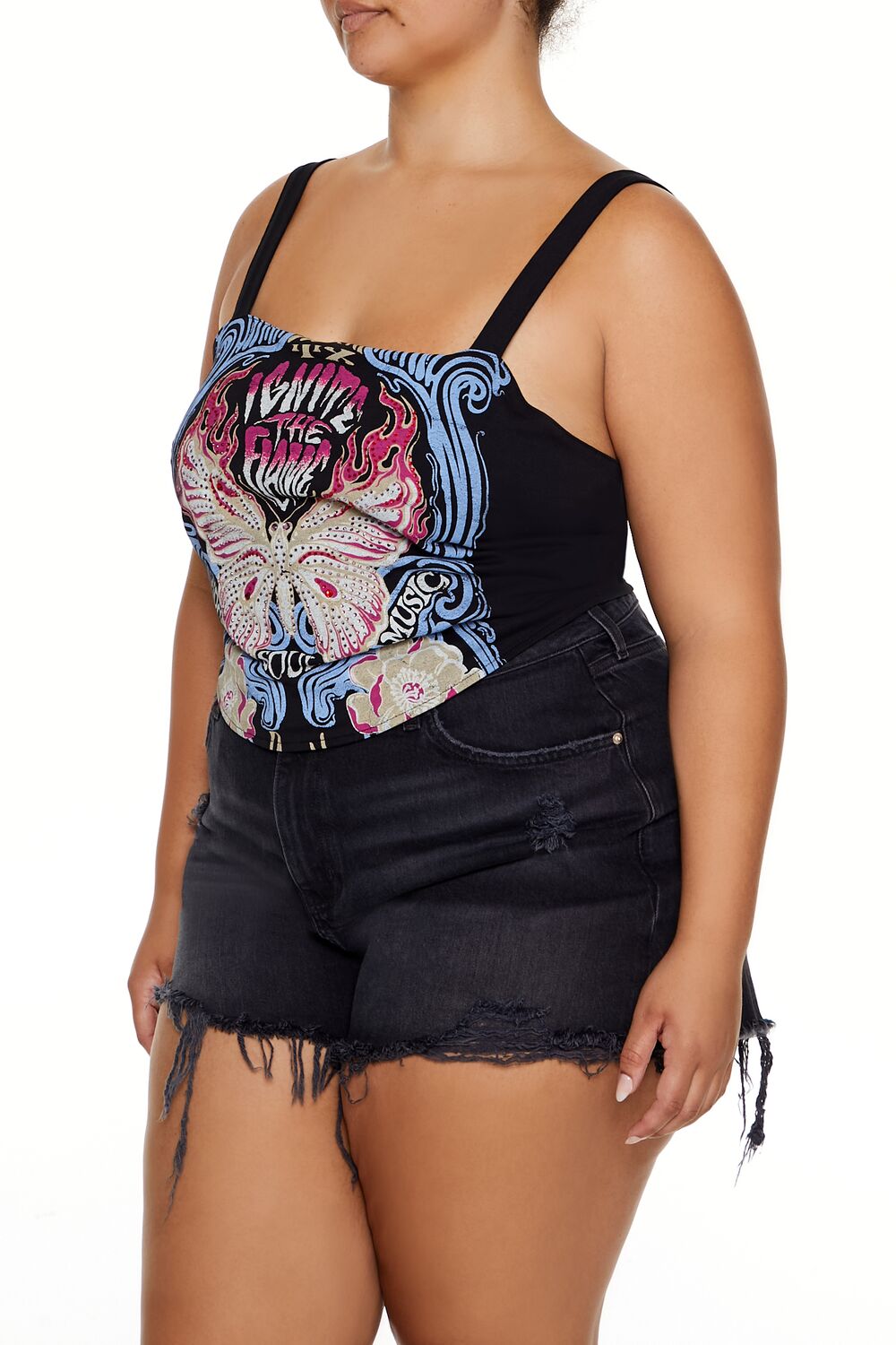 Plus Size Ignite the Flame Crop Top - Image 4