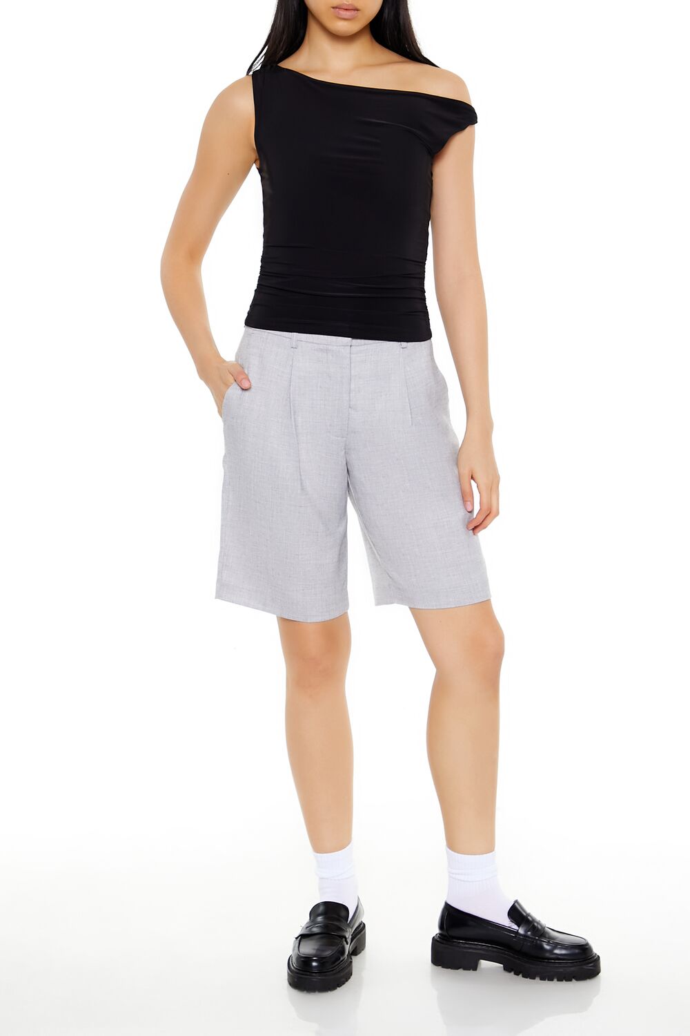 High-Rise Bermuda Trouser Shorts