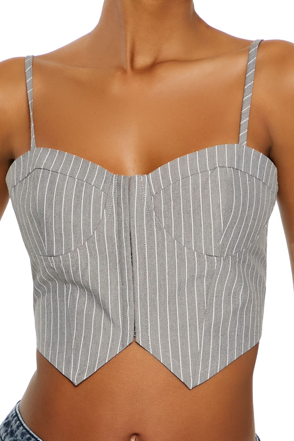 Pinstriped Cropped Cami - Image 3