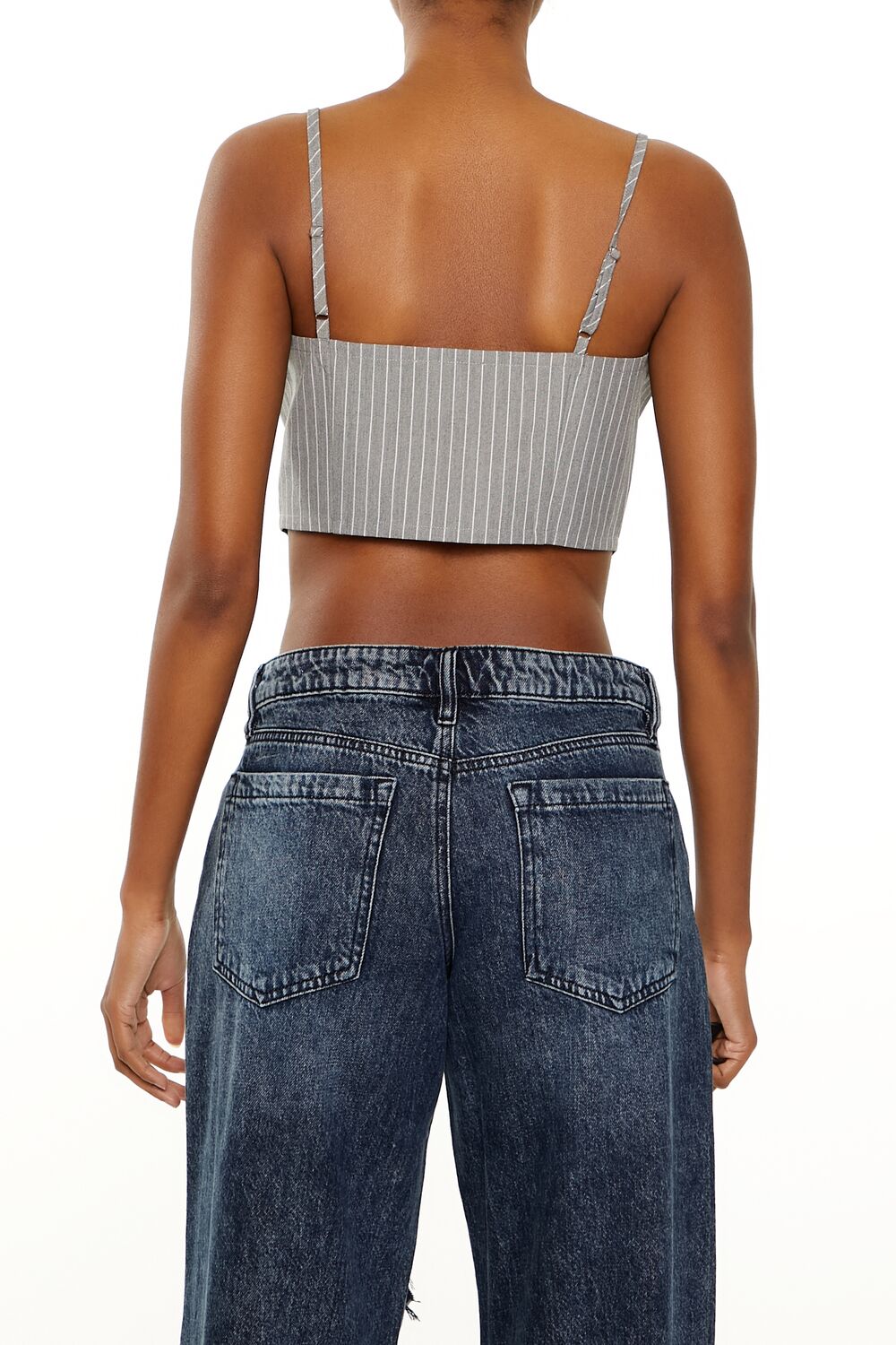 Pinstriped Cropped Cami - Image 5