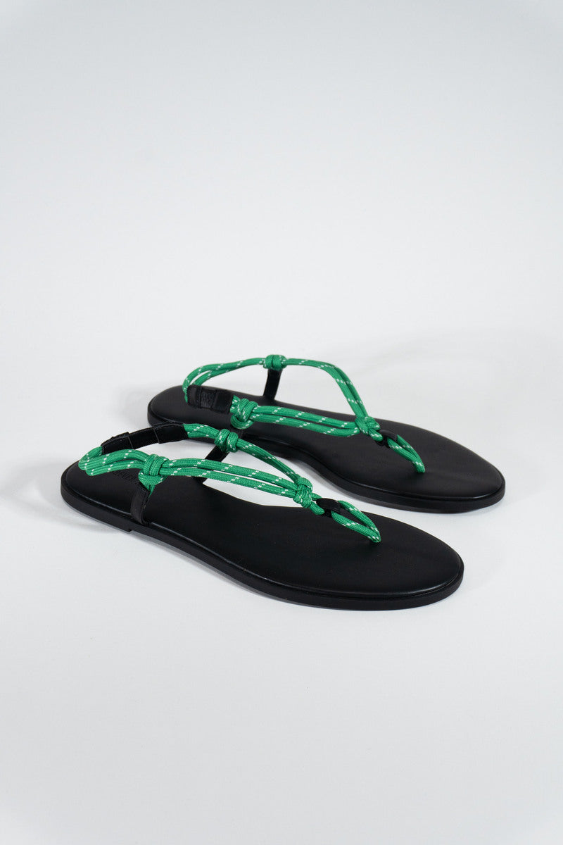 Braided Strap Faux Leather Flip-Flops - Image 3