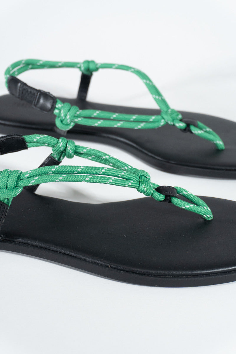 Braided Strap Faux Leather Flip-Flops - Image 4