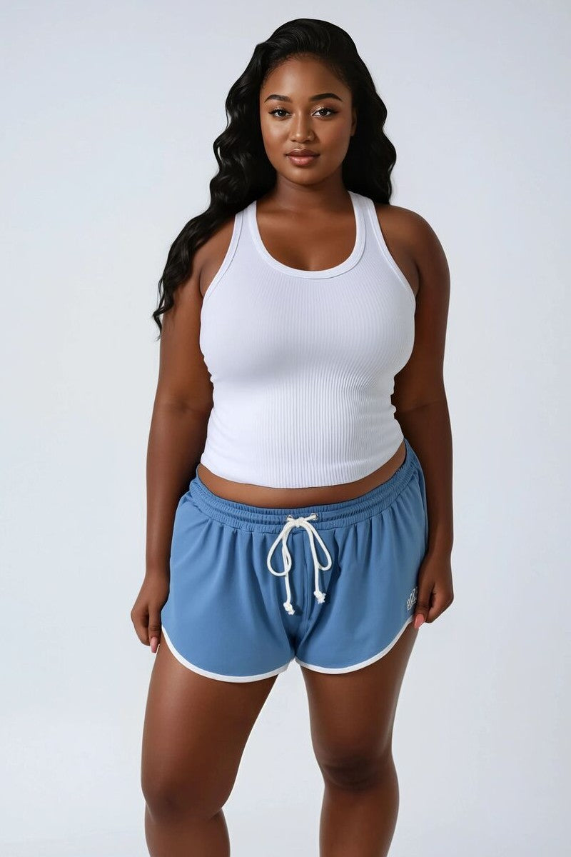 Plus Size Brooklyn Graphic Shorts