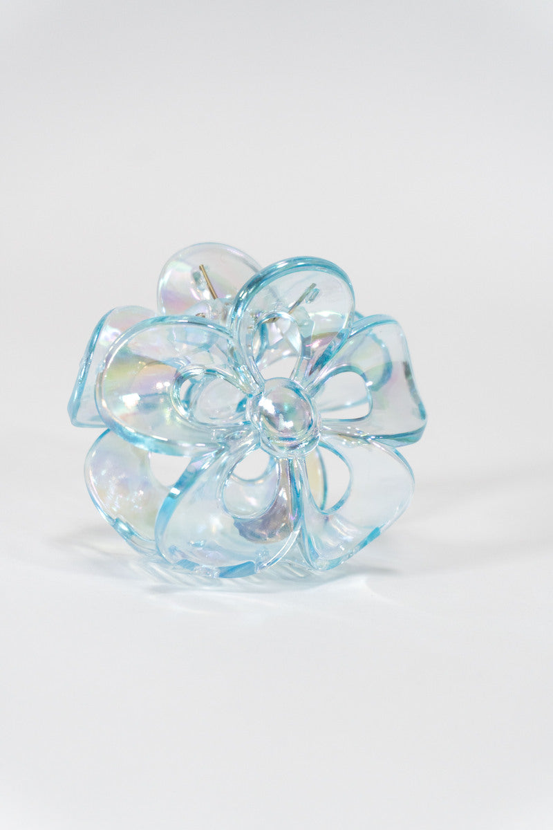 Iridescent Flower Hair Claw Clip