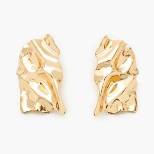 Hammered Abstract Drop Earrings