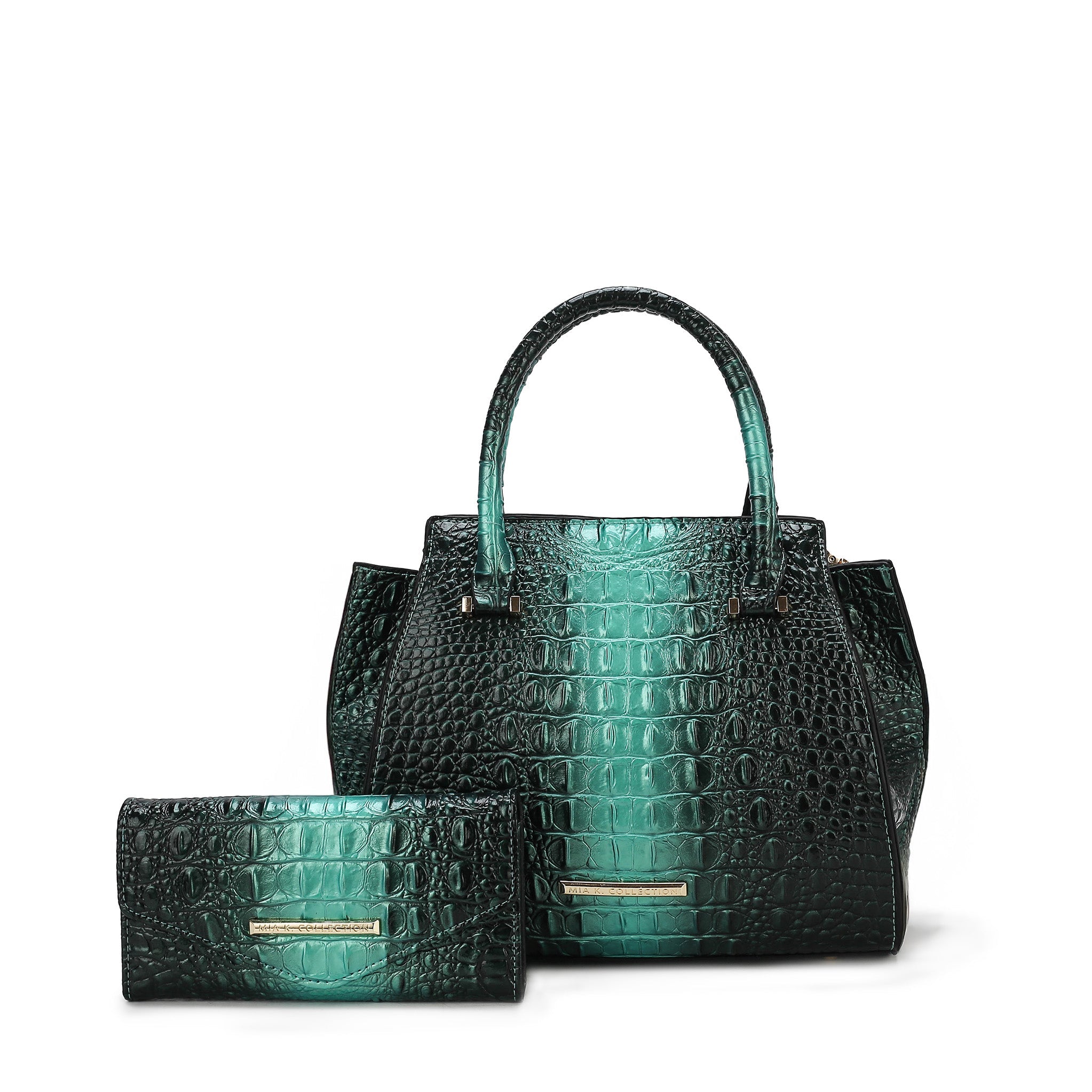 Bently Croc-Embossed Tote and Set - Image 4