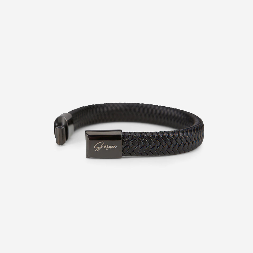 Men's Genuine Braided Leather Berkeley Bracelet - Image 4