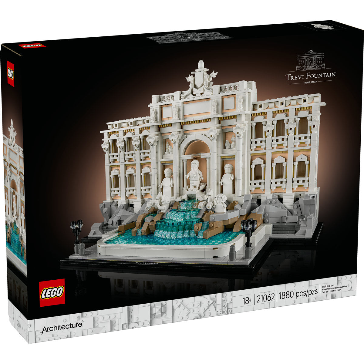 LEGO? Architecture Trevi Fountain Model. Italian Landmark Rome Memorabilia 21062 - Image 2