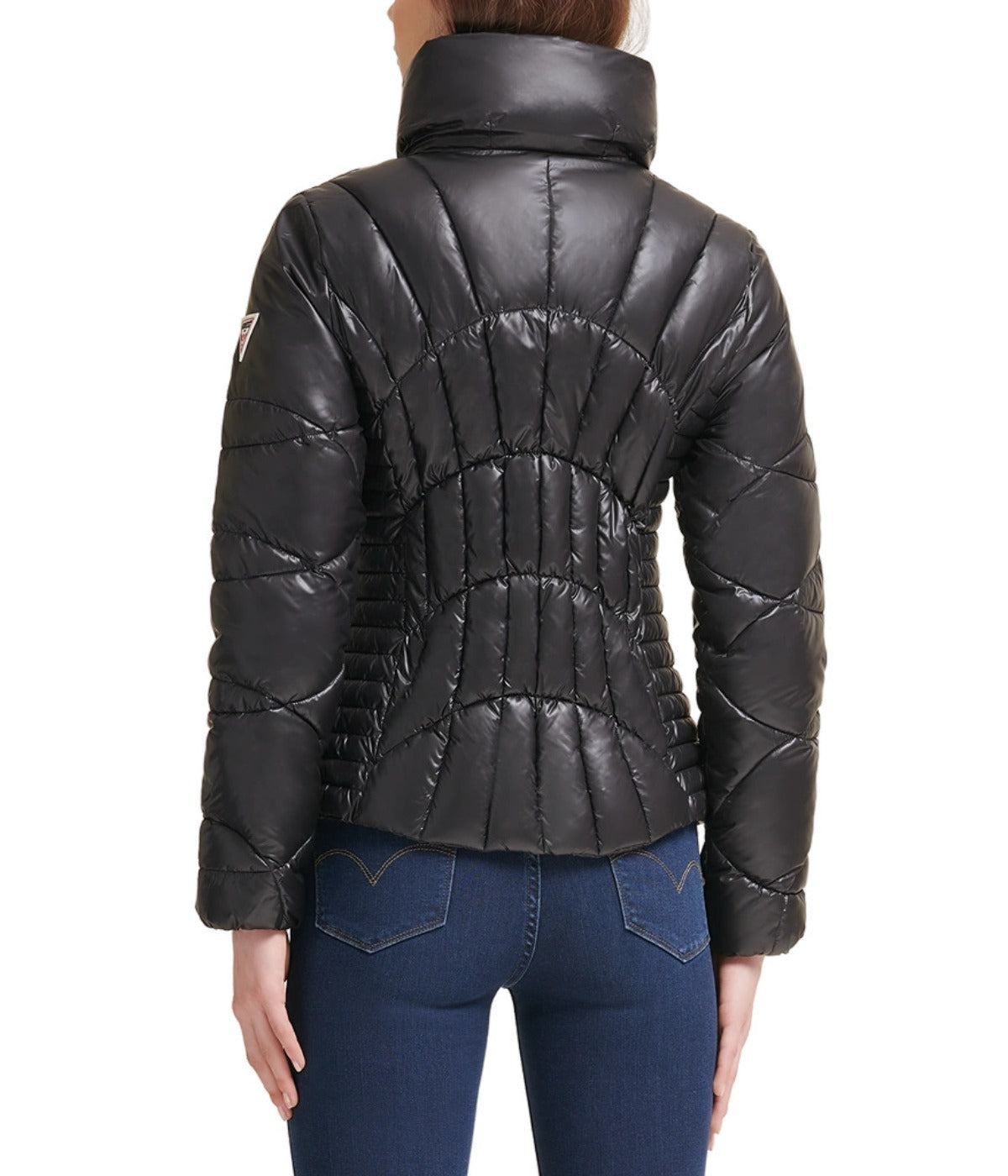 Quilted Puffer Jacket Black - Image 3