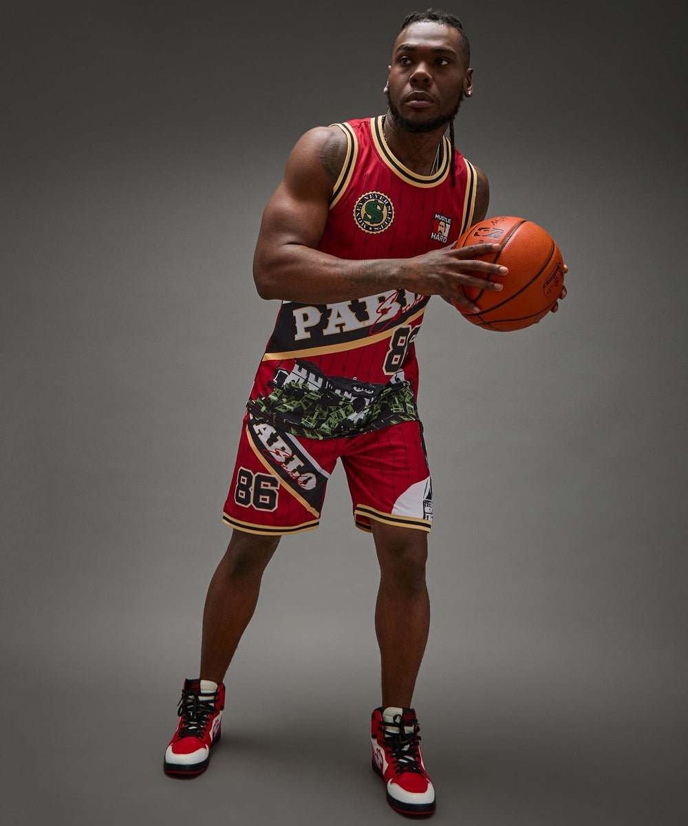 Pablo Basketball Shorts - Red - Image 13