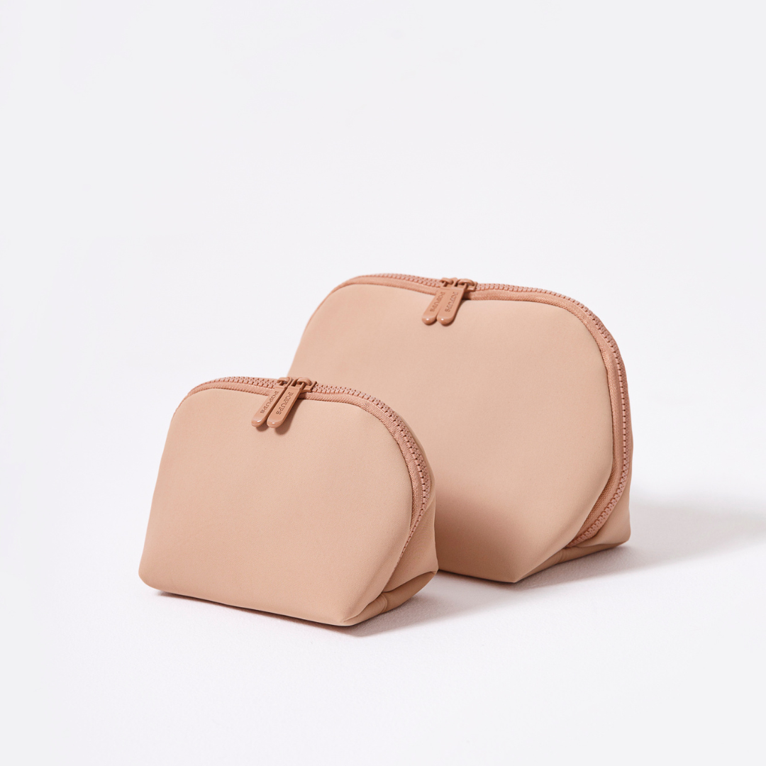 MAKEUP POUCH SET TAN - Image 2