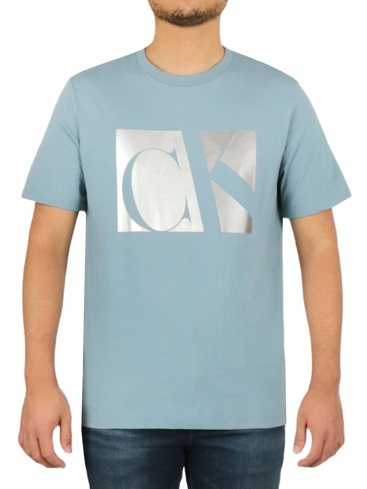 Short Sleeves Matte Metallic Monogram Tee - Image 2