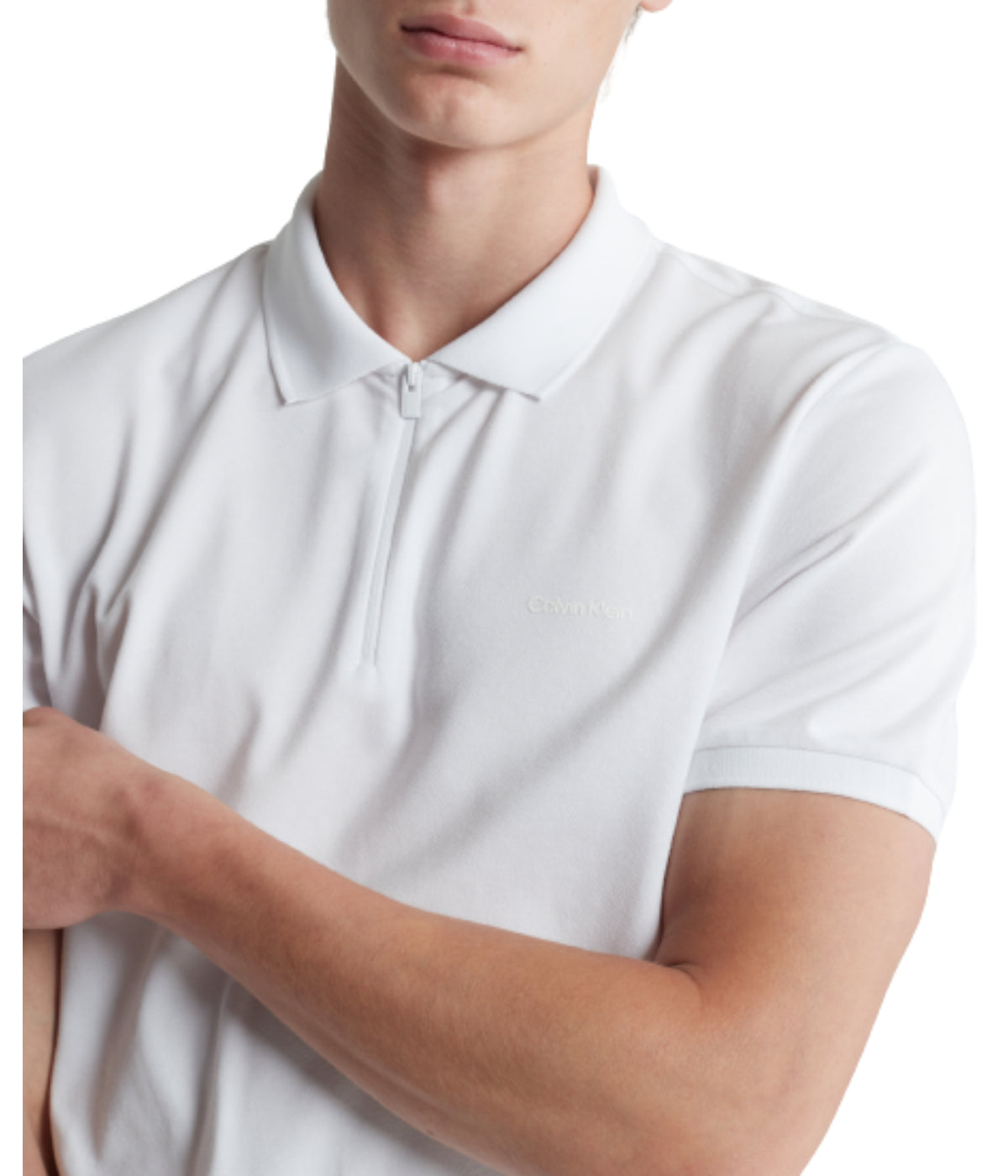 Ss Tech Zip Polo White - Image 3