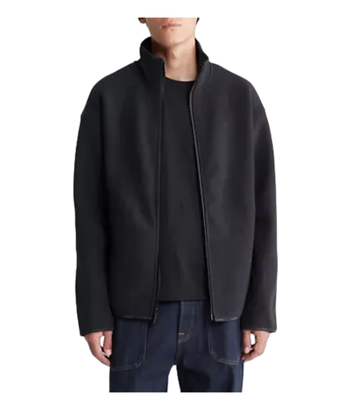 Long Sleeve Polar Fleece Fz Jacket Black - Image 4