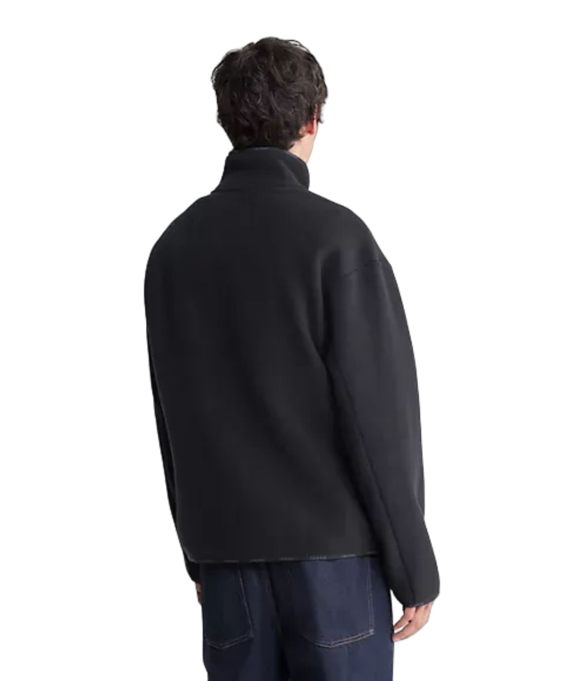 Long Sleeve Polar Fleece Fz Jacket Black - Image 2
