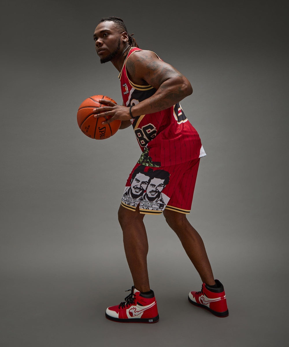 Pablo Basketball Shorts - Red - Image 10