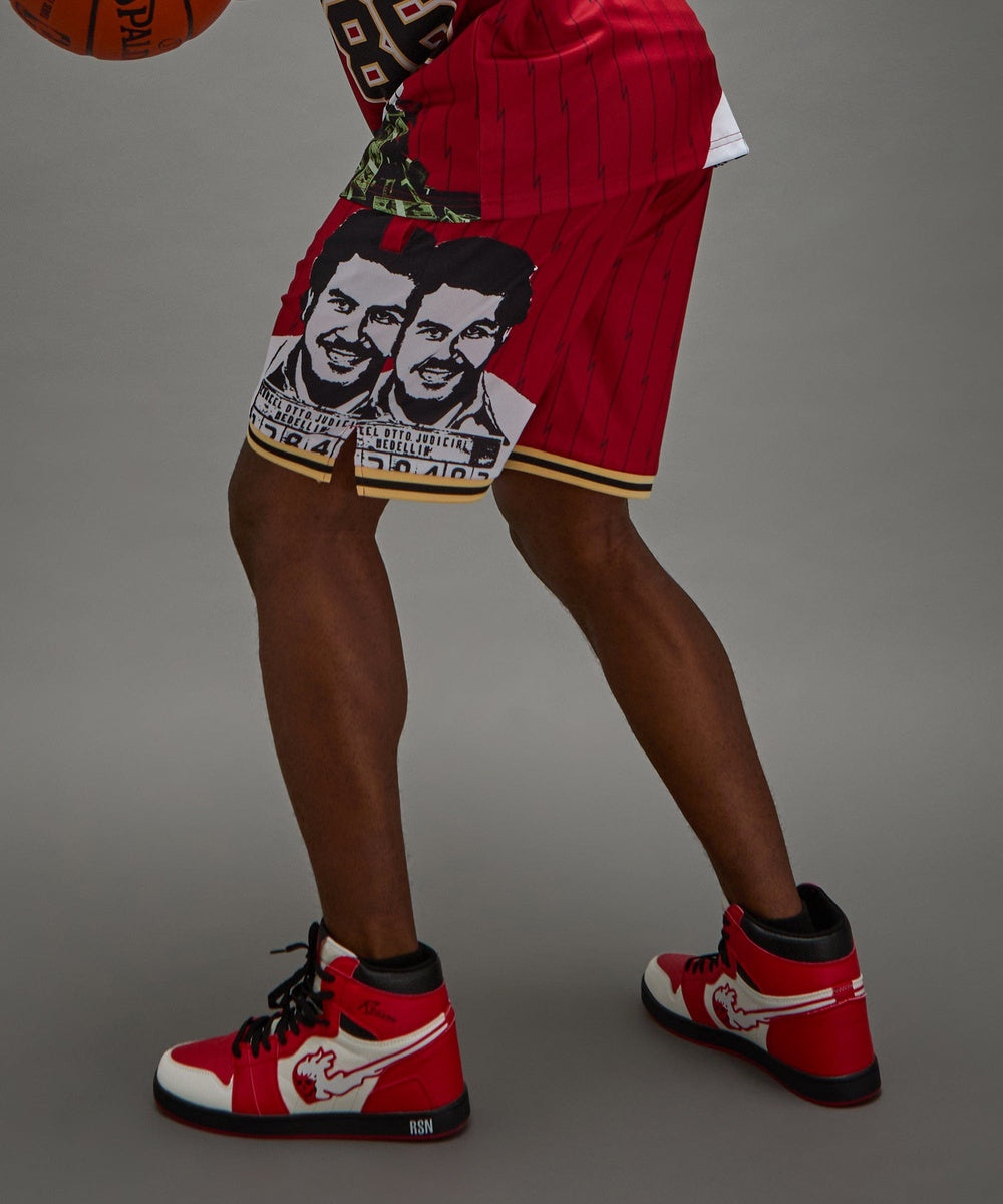 Pablo Basketball Shorts - Red - Image 11