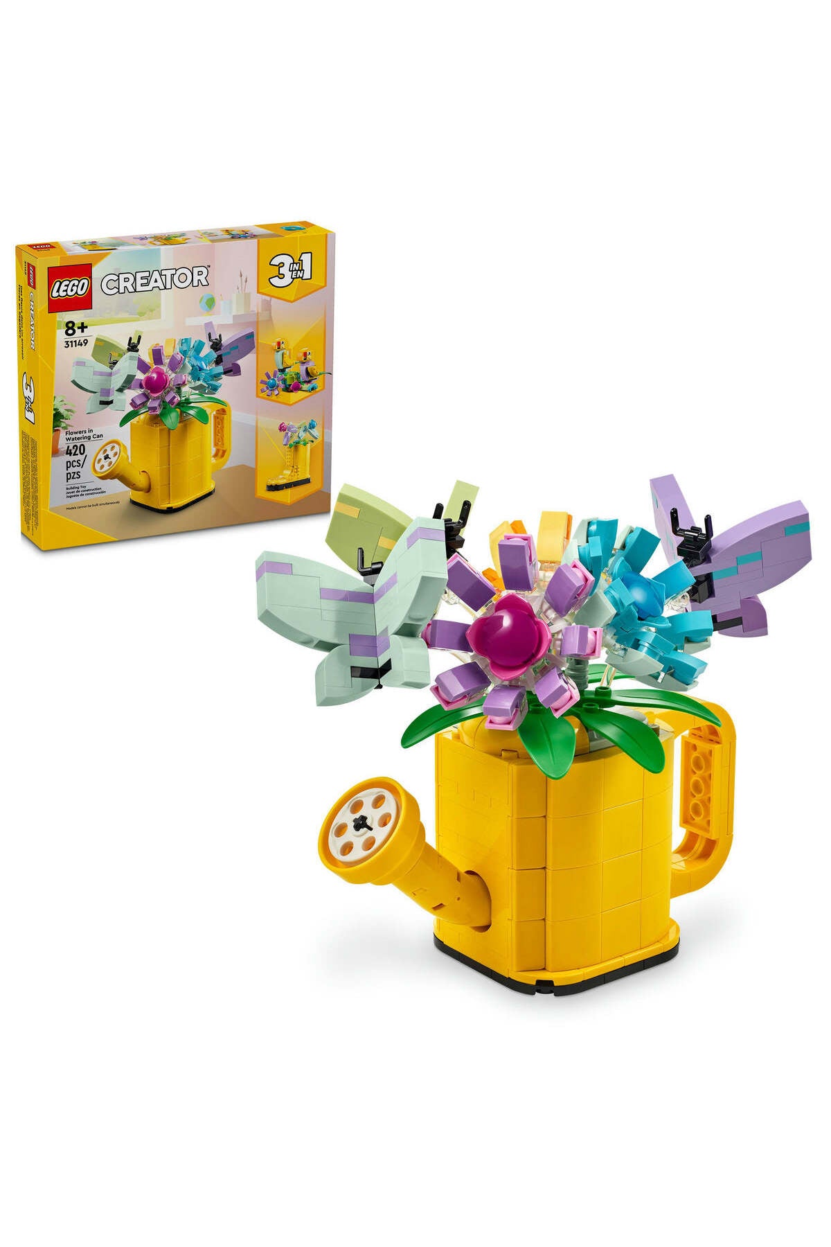 LEGO? Creator Flowers in Watering Can 3in1 Toy 31149
