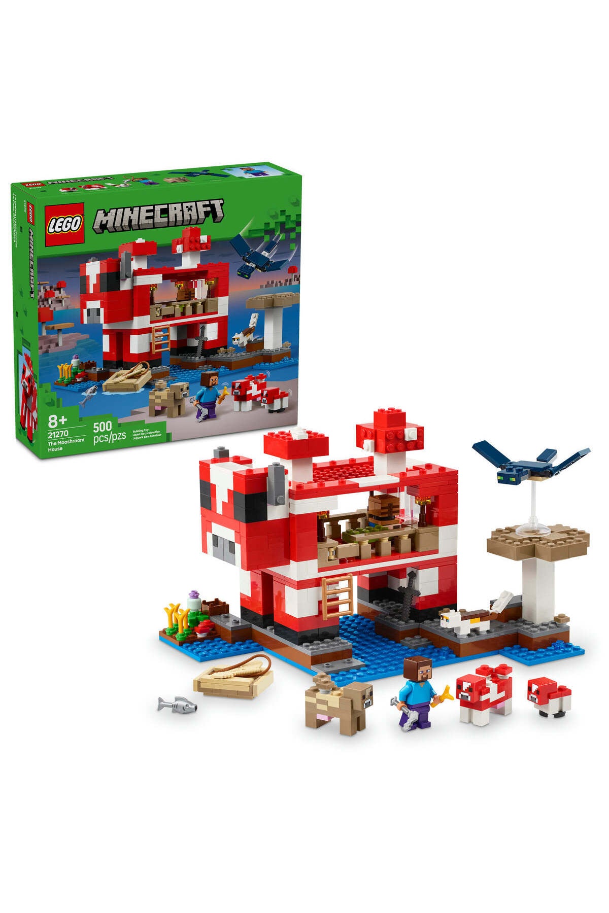 LEGO? Minecraft? the Mooshroom House Island Gamer Kit Toy for Kids 21270