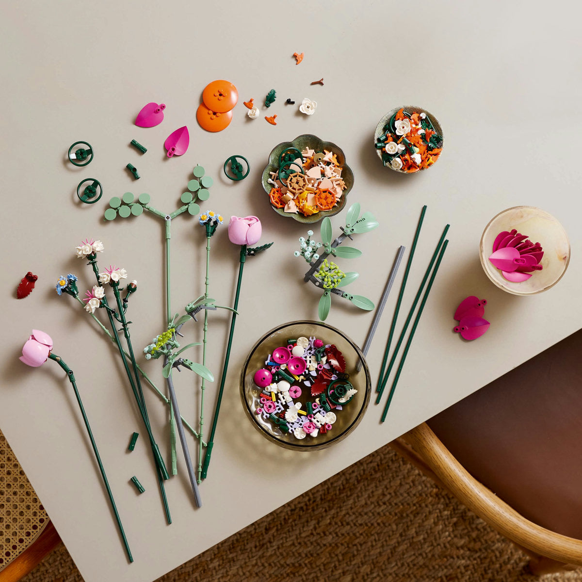 LEGO? Botanicals Pretty Pink Flower Bouquet Floral Decor 10342 - Image 8