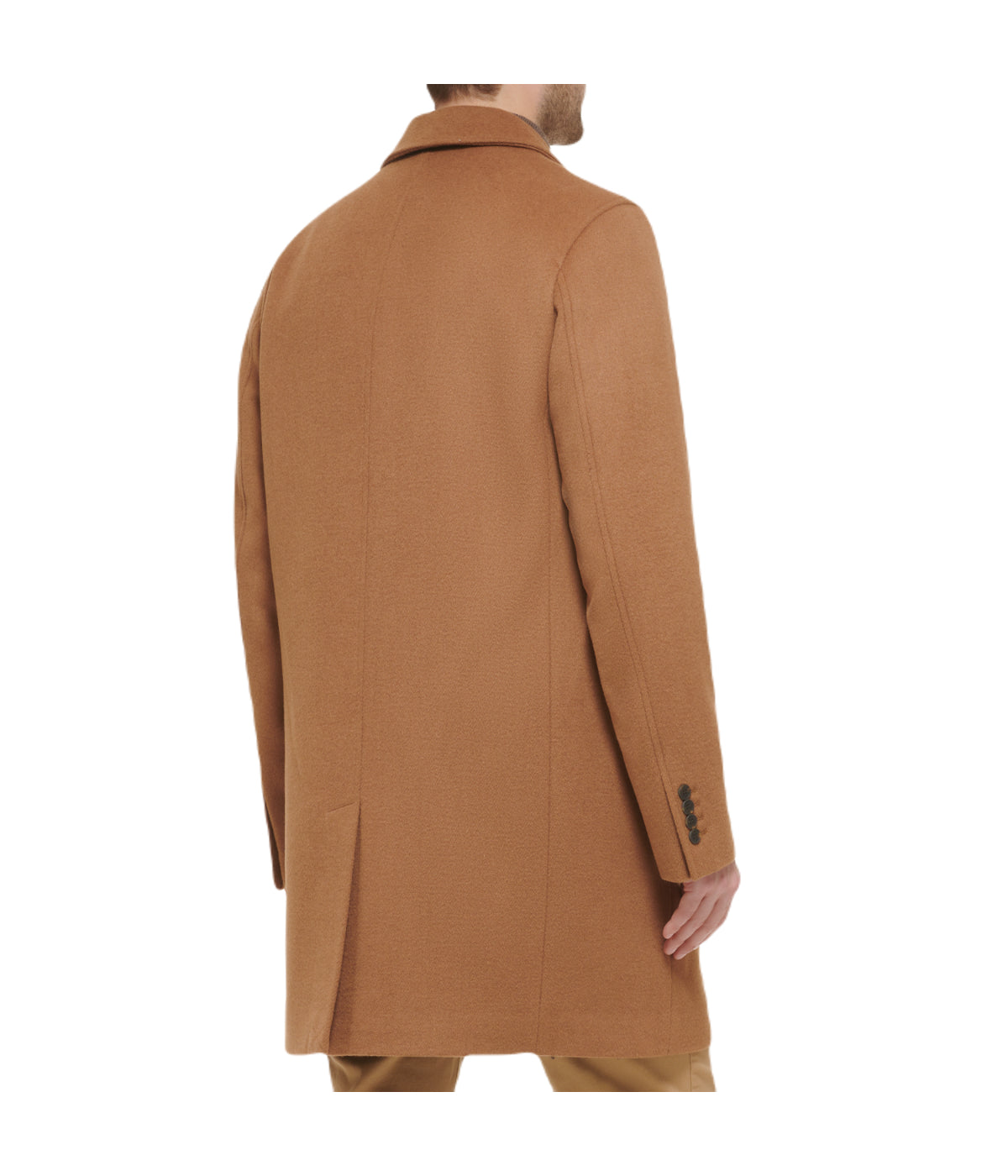Mens Wool Coat Camel - Image 2