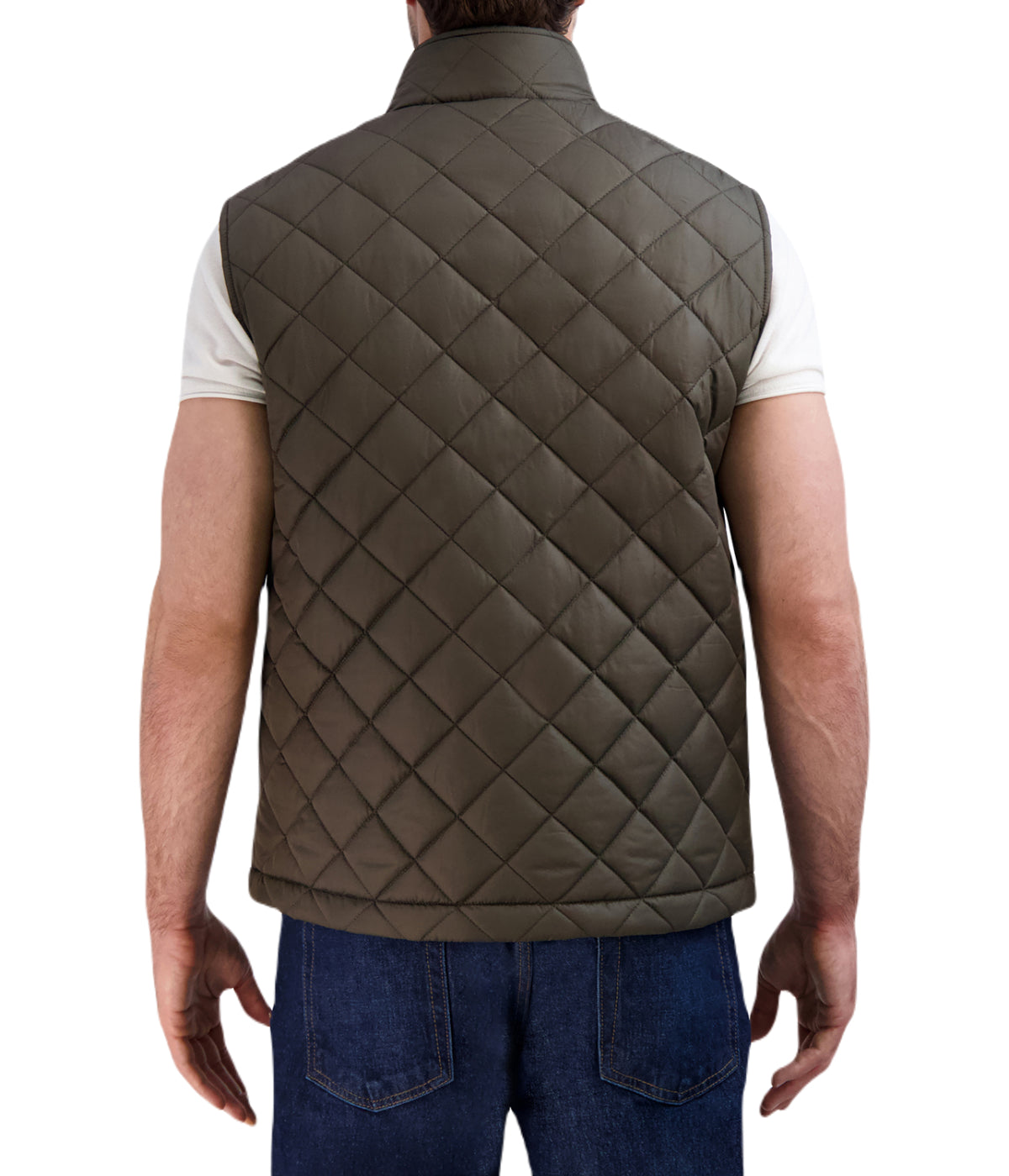 Quilted Vest Olive - Image 2