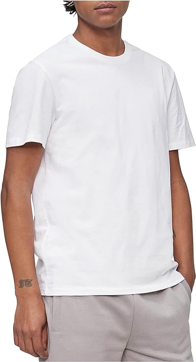 Short Sleeves Smooth Cotton Solid Crewneck Tee - Image 7