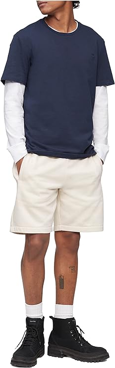 Short Sleeves Smooth Cotton Solid Crewneck Tee - Image 4