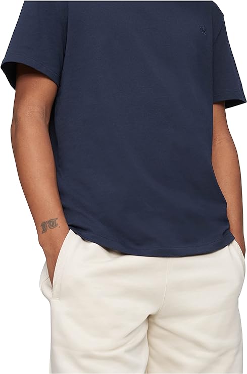 Short Sleeves Smooth Cotton Solid Crewneck Tee - Image 3