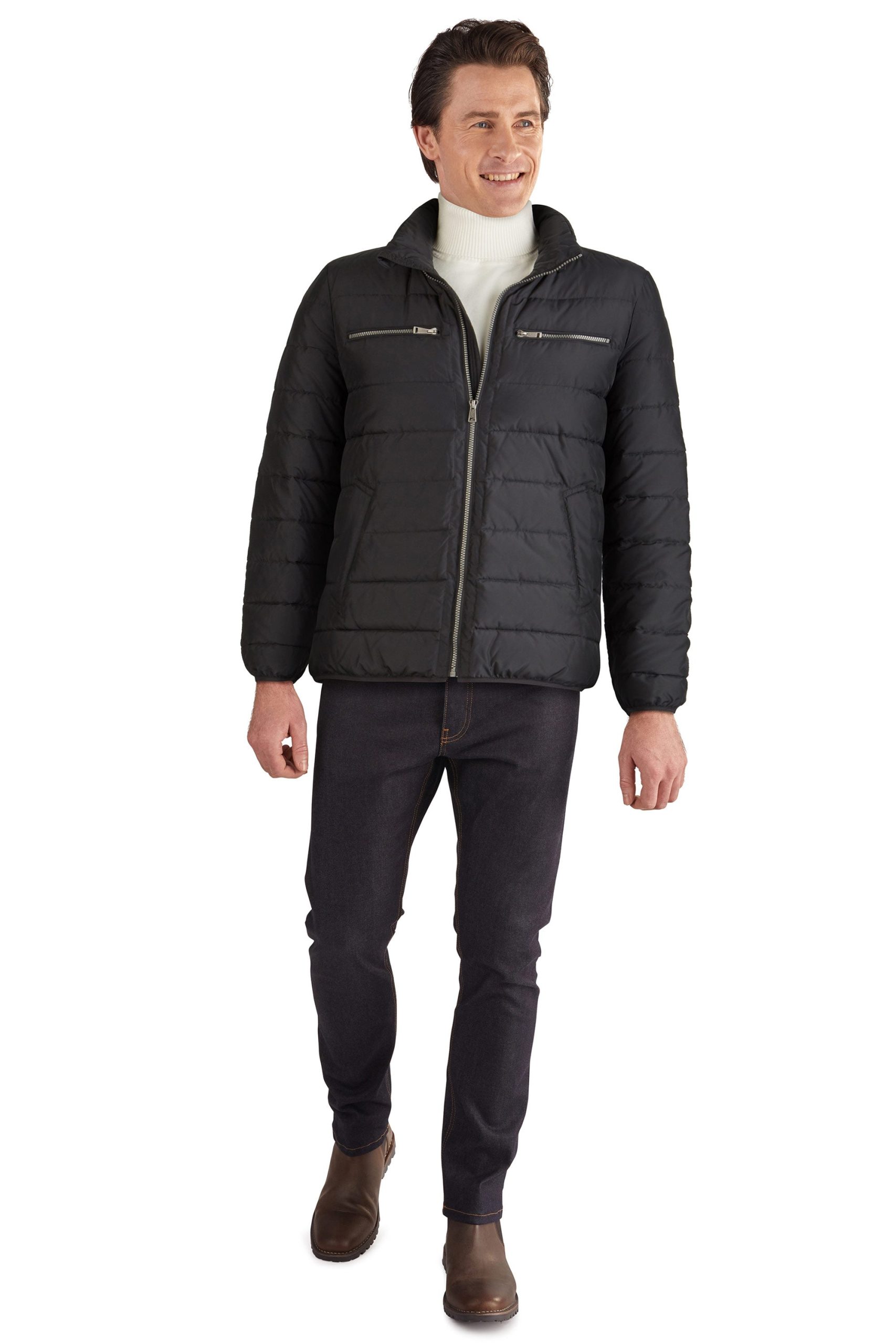 Mens Down Jacket Black - Image 4