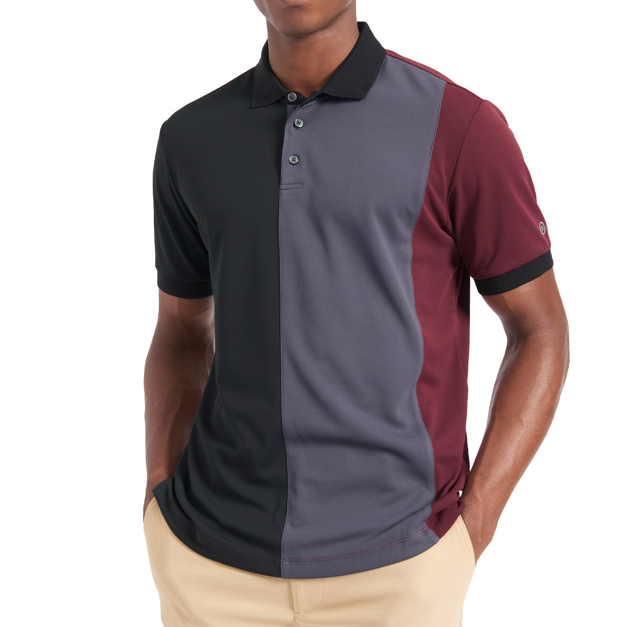 Pique Color Short Sleeve Blocked Polo - Image 9