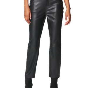 Vegan Leather High Rise Pants