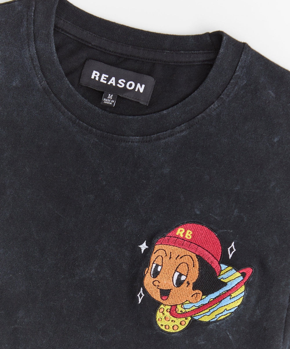 Take What's Yours Embroidered Short Sleeve Tee - Charcoal - Image 3